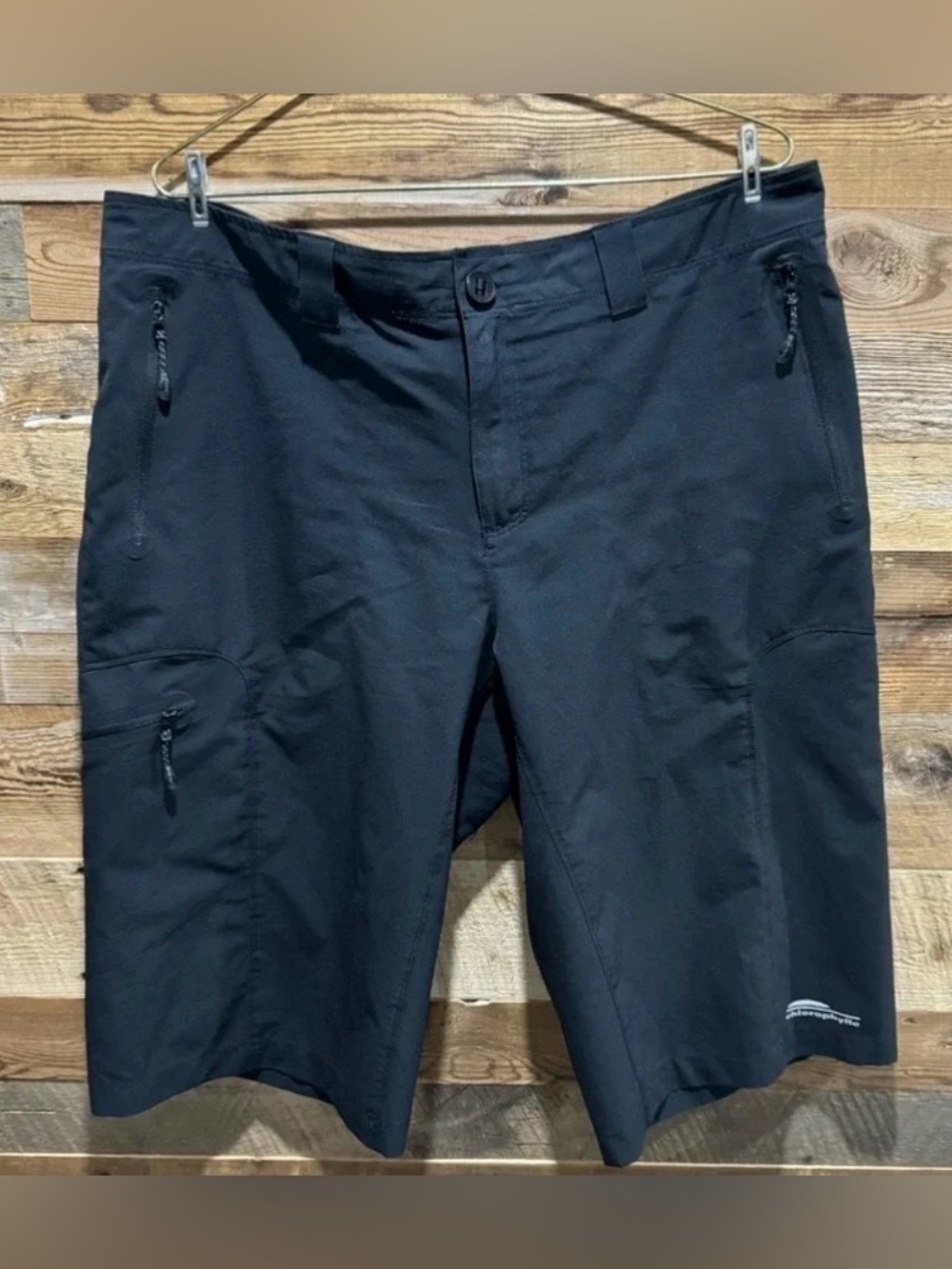 Chlorophylle Pursuit bermudas black pockets long shorts US38 quick dry walking